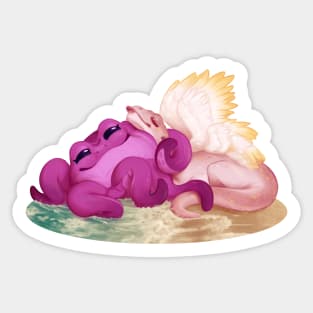 Pretzel and Lizard Sticker